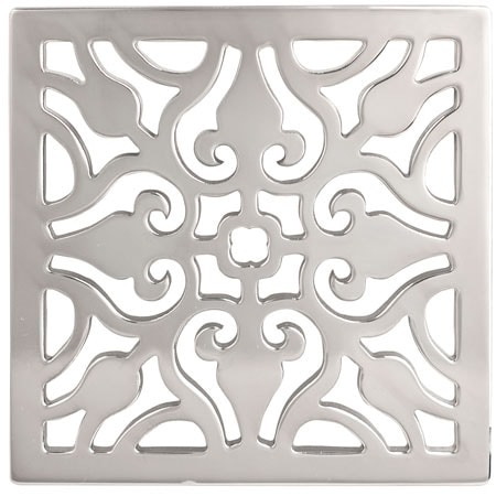 Newport Brass 6" Square Shower Drain in Polished Chrome 233-604-26